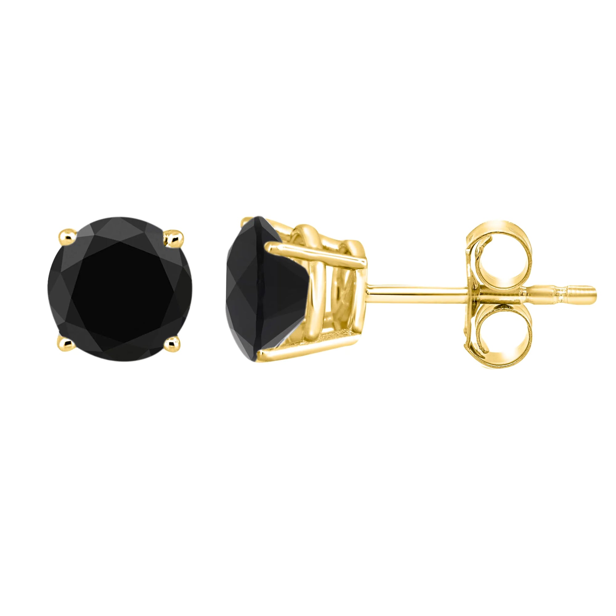 Hdiamonds Black Diamond Studs in 14K gold