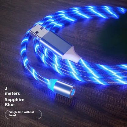 Cable de Carga Magnética Streamer Cable de Carga Rápida Lighting Cable Micro USB LED Cargador Magnético Tipo-C