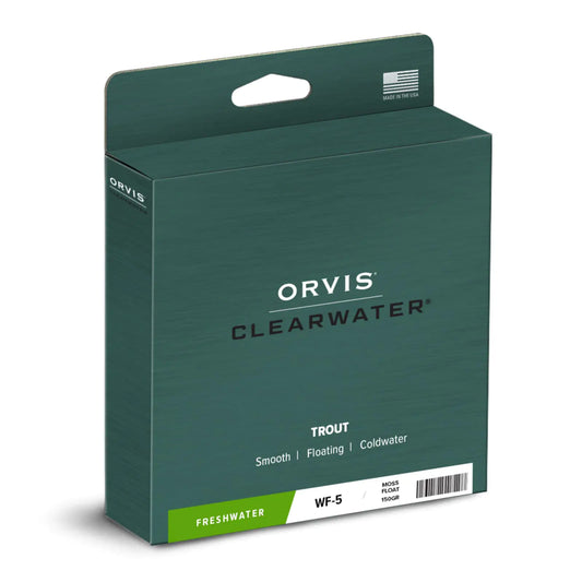 Línea para Pesca con Mosca Orvis Clearwater - Versátil de 90 Pies con Peso Adelante 3-9WT y Núcleo Multifilamento con Lazo Soldado - Musgo, 6