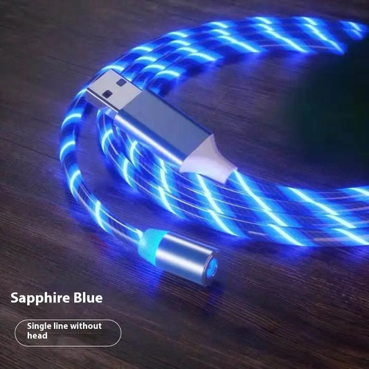 Cable de Carga Magnética Streamer Cable de Carga Rápida Lighting Cable Micro USB LED Cargador Magnético Tipo-C