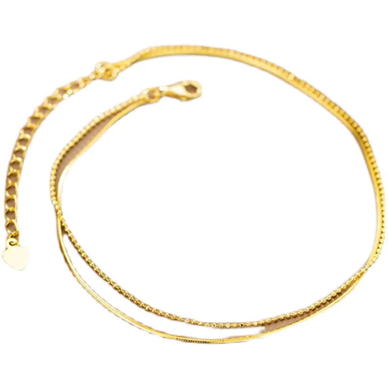 14K Gold Electroplated S925 Silver Anklet